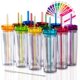 thumbnail image 1 of Vaso Bebida STRATA CUPS 473 ml Juego de 12 con Tapas y Pajillas, 1 of 9