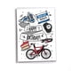 thumbnail image 1 of Suela para tarjeta de cumpleaños inspirada en triatletas y ciclistas, 1 of 5