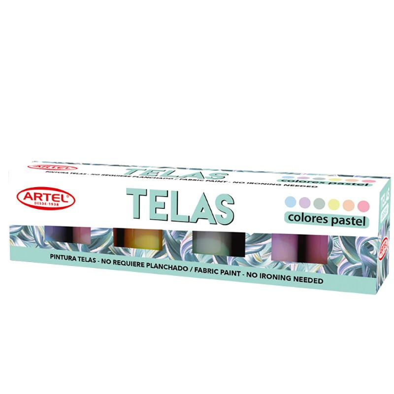 Estuche De Pintura Para Telas 6 Colores Pastel 1 Un Artel
