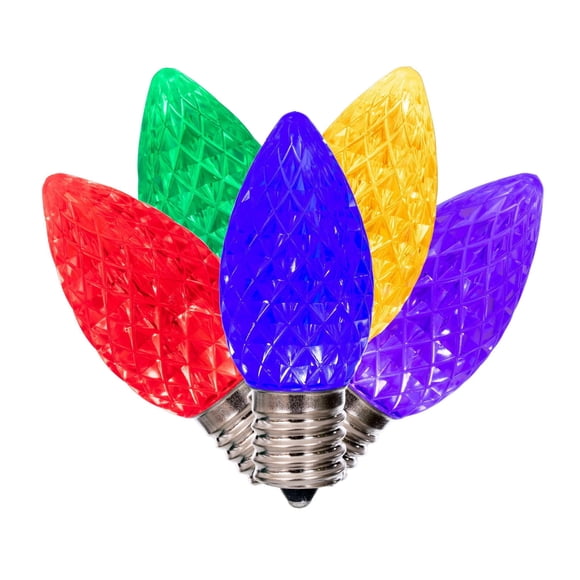 Bombilla LED Vickerman C9-E17 con base SMD facetada, multiparpadeo, 25 bolsas