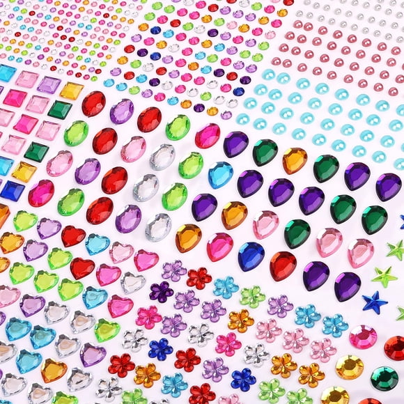 Pegatinas de gemas Hoiny 1782 uds con lentejuelas autoadhesivas
