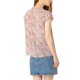 thumbnail image 3 of INSPIRE CHIC Blusa Floral de Regreso a Clases para Mujer, Manga Corta, Chifón, Casual, con Volantes, Rosa XL, 3 of 7
