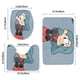 thumbnail image 3 of Hilda Juego de 3 alfombras de baño de coral fleece: tapete de baño + alfombra de inodoro en forma de U + funda de tapa de inodoro en forma de O, 3 of 6