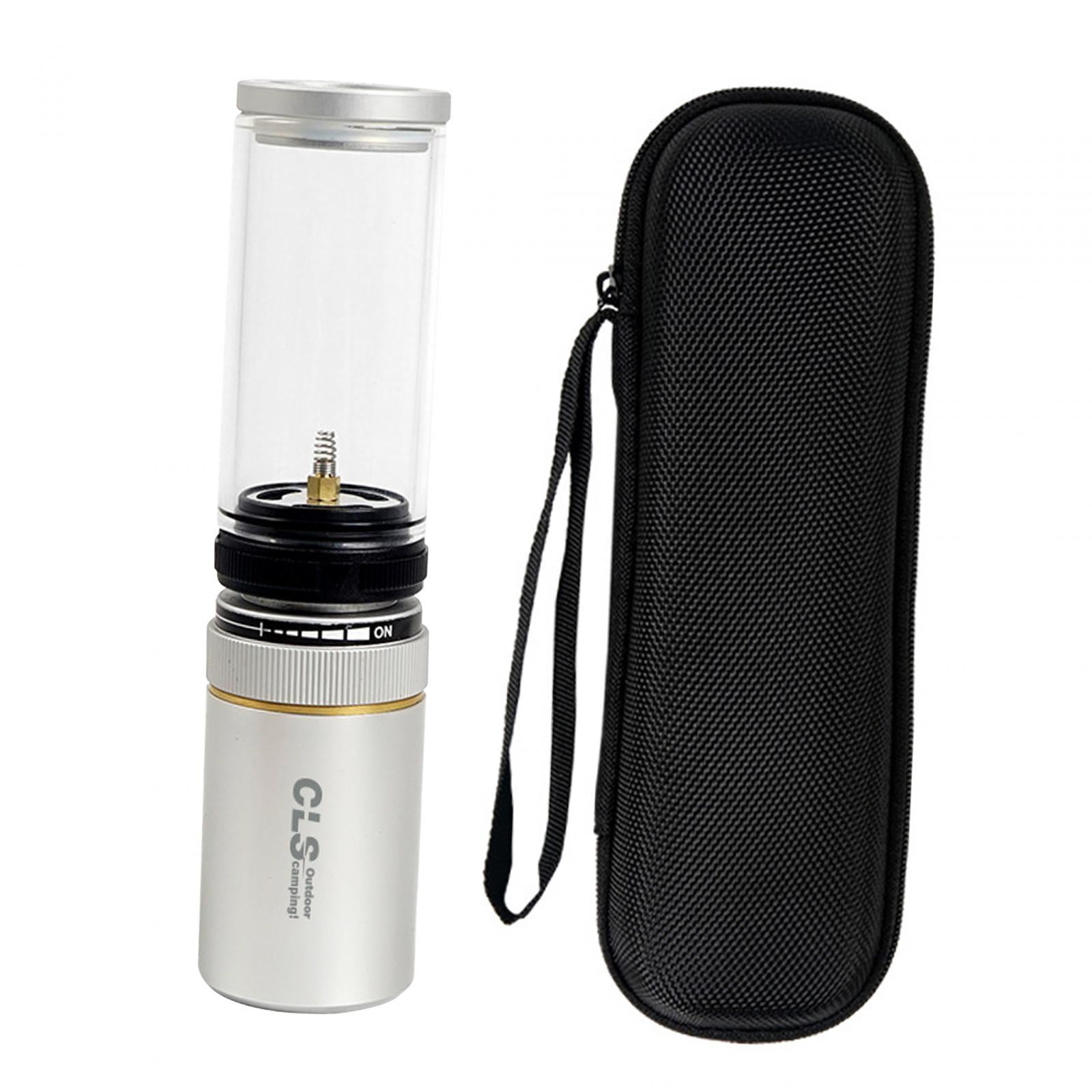 Magideal - Linterna De Gas, Lámpara De Tanque De Gas Para Exteriores, Luz Para Tienda De Campaña, Luz Portátil A Prueba De Viento Para Acampar, Lámpara De Gas Pa Gris-plata