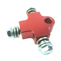 Magideal - Conector De 3 Vías Para Manguera De Aceite De Freno, Kit De Conversión De Disco Doble Delantero, Adaptador Universal Para Manguera De Freno Triple De Rojo