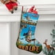 thumbnail image 2 of La Vida Salvaje Tema: Calcetines de Navidad, fino lino blanco para colgar en escaleras y chimenea, decoración navideña para el hogar, regalo de Navidad.54cm×38cm, 2 of 5