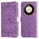thumbnail image 1 of Funda tipo cartera FOXDOCK para Honor X9B , diseño girasol en relieve, cuero PU, cierre magnético, soporte y tarjetero, 1 of 5
