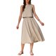 thumbnail image 1 of INSPIRE CHIC Conjunto de 2 Piezas de Falda para Mujer, Conjuntos de Regreso a Clases, Top Corto sin Mangas y Falda Midi en Línea A, Atuendos Casuales de Verano, Caqui L, 1 of 6