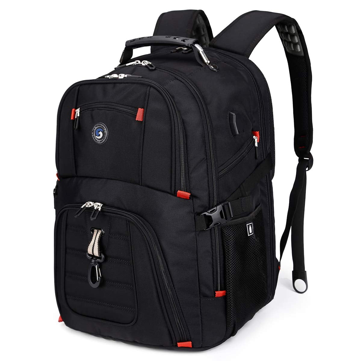 Mochila De Viaje Para Portátil Shrradoo Extra Large 52l 17" Negra