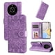 thumbnail image 1 of Funda tipo cartera FOXDOCK para Honor Magic 4 Lite 4G/5G , diseño girasol en relieve, cuero PU, cierre magnético, soporte y tarjetero, 1 of 5