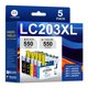 thumbnail image 1 of Cartuchos de Tinta MANNERES LC203XL Alto Rendimiento Paquete de 5, 1 of 7