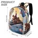 thumbnail image 3 of Ratatouille-theme Backpack, Campus style schoolbag Bookbag with Adjustable Shoulder Straps And Large Zip Compartment, Unisex Travel Bags.42x30x15cm, 3 of 6