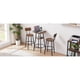 thumbnail image 3 of Round bar stool set with shelves, stool with backrest Rustic Brown, 23.6'' Dia x 35.4'' H, 3 of 3