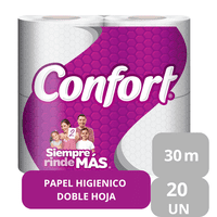 Proquim - Papel Higienico Confort 30 Metros Paquete De 20 Unidades