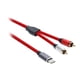 thumbnail image 3 of Cable Adaptador Macho USB Tipo C A Doble RCA 2RCA Cable De Audio Estéreo De 5 Metros, 3 of 5