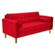 thumbnail image 2 of Sofa Retro 3c Felpa 04 Rojo, 2 of 6