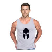 Persodesign - Polera Espartano Musculosa Gladiador Tank Gym Pesas Crossfit Talla 2Xl Gris Hombre