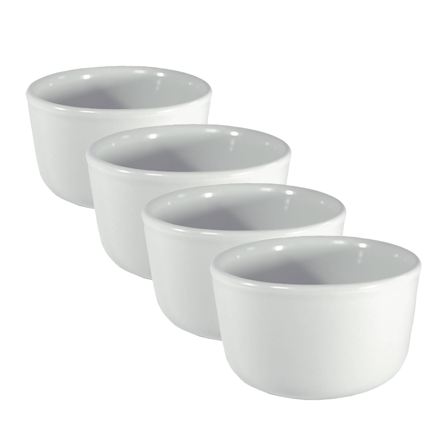 Genérico - Pack 4 Bowl De Cerámica -apto P/horno - 9cm Diámetro - Blanco - R375