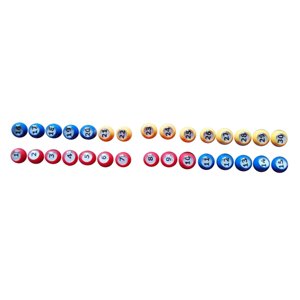 Magideal - 30 Bolas De Bingo De 1 A 30 Números, Accesorios De Repuesto Duraderos, Bolas Portátiles, Bolas De Noche, Mercado De Entretenimiento Familiar