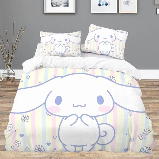 CinnamorollS Twin Size Bedding Set Comforter Bedding Sets Duvet Cover Set Bed Linen Sets Queen Double Sheets Home Textile GardenBed Sheets