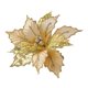 thumbnail image 3 of Flores Artificiales De Poinsettia De Navidad, Flor De Navidad Simulada Para Fiesta Dorada, 3 of 5