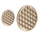 thumbnail image 1 of Escultura De Pared Tallada De Geometría Sagrada, Rebanada De Madera, Decoraciones Colgantes De Arte D 30,5 Cm 14 Cm, 1 of 5