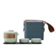 thumbnail image 1 of Mini Travel Ceramic Teapot Set Kung Fu Teapot 1 Maceta 2 Tazas De Taza De Porcelana Con Bolsa Portátil De Infusor De Té Para Hotel De Picnic Al Aire Libre, 1 of 3