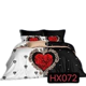 thumbnail image 1 of Cubrecama Quilt Verano 2 Plazas Blanco Negro corazón centro HX072, 1 of 2