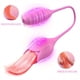 thumbnail image 1 of 1pc 2-in-1 Clitoral Vibrator with Realistic Tongue Blowjob Toys - 10 Modes for Women's Pleasure - Rose Toy Couple Foreplay - Nipple Adult Toy, 1 of 2