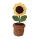 thumbnail image 1 of Mini Maceta Rústica Con Flores Tejidas A Mano, Estante Para Regalo De Cumpleaños Y Día De San Valentín, Girasol, 1 of 6