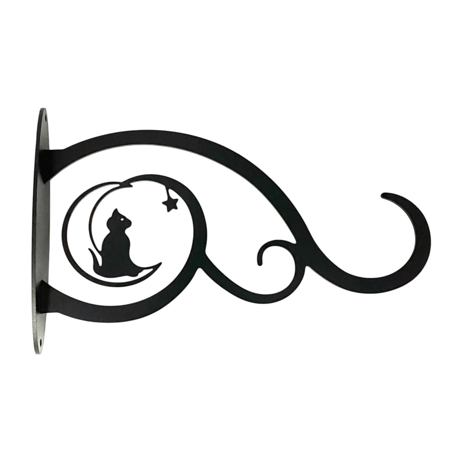 Bothyi - Gancho De Metal Para Plantas, Color Negro, Con Forma De Campana De Viento, Para Cesta De Flores, Colgador De Pared De Hierro De 6,34 X 9,96 Pulgadas
