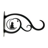 Bothyi - Gancho De Metal Para Plantas, Color Negro, Con Forma De Campana De Viento, Para Cesta De Flores, Colgador De Pared De Hierro De 6,34 X 9,96 Pulgadas