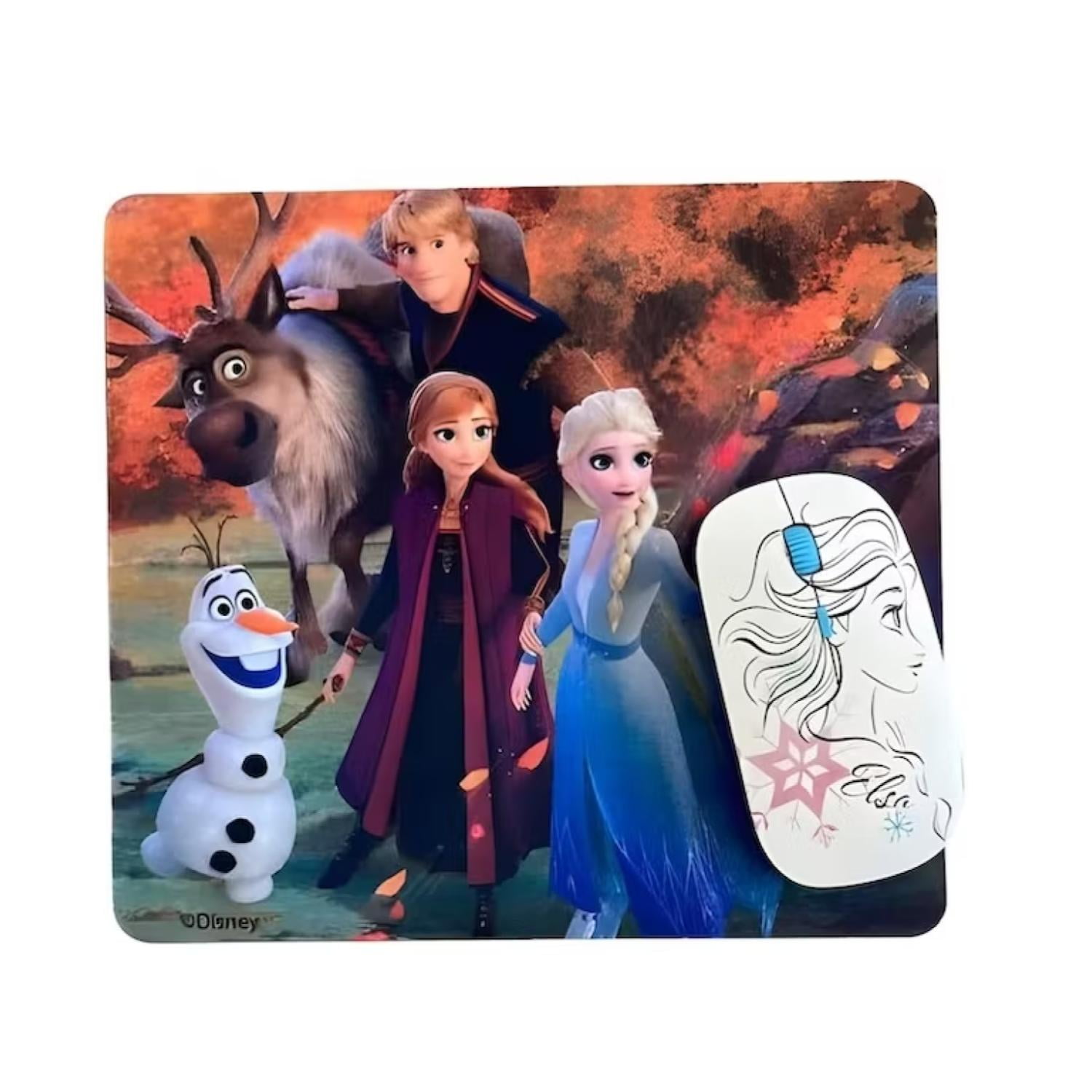 Disney - Kit Mouse Inalambrico Usb 3b Y Mousepad Frozen
