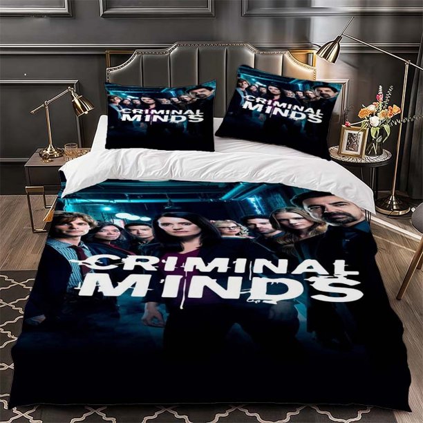 Criminal Minds Poster Bedding Set | 1 Duvet Cover and 2 Pillowcases Soft and Comfortable