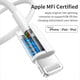 thumbnail image 2 of Cable USB C a Lightning iGenJun de 6 pies (5 unidades) para iPhone, color blanco, 2 of 7