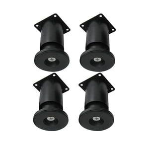 Magideal - 4X Patas De Pie De Gabinete, Altura Ajustable, Resistente, Fácil Instalación, Patas De Muebles, Patas De Soporte Para Cama, Pies Para Zapateros Y Toca Negro