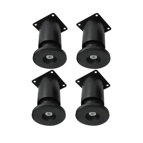 Magideal - 4X Patas De Pie De Gabinete, Altura Ajustable, Resistente, Fácil Instalación, Patas De Muebles, Patas De Soporte Para Cama, Pies Para Zapateros Y Toca Negro