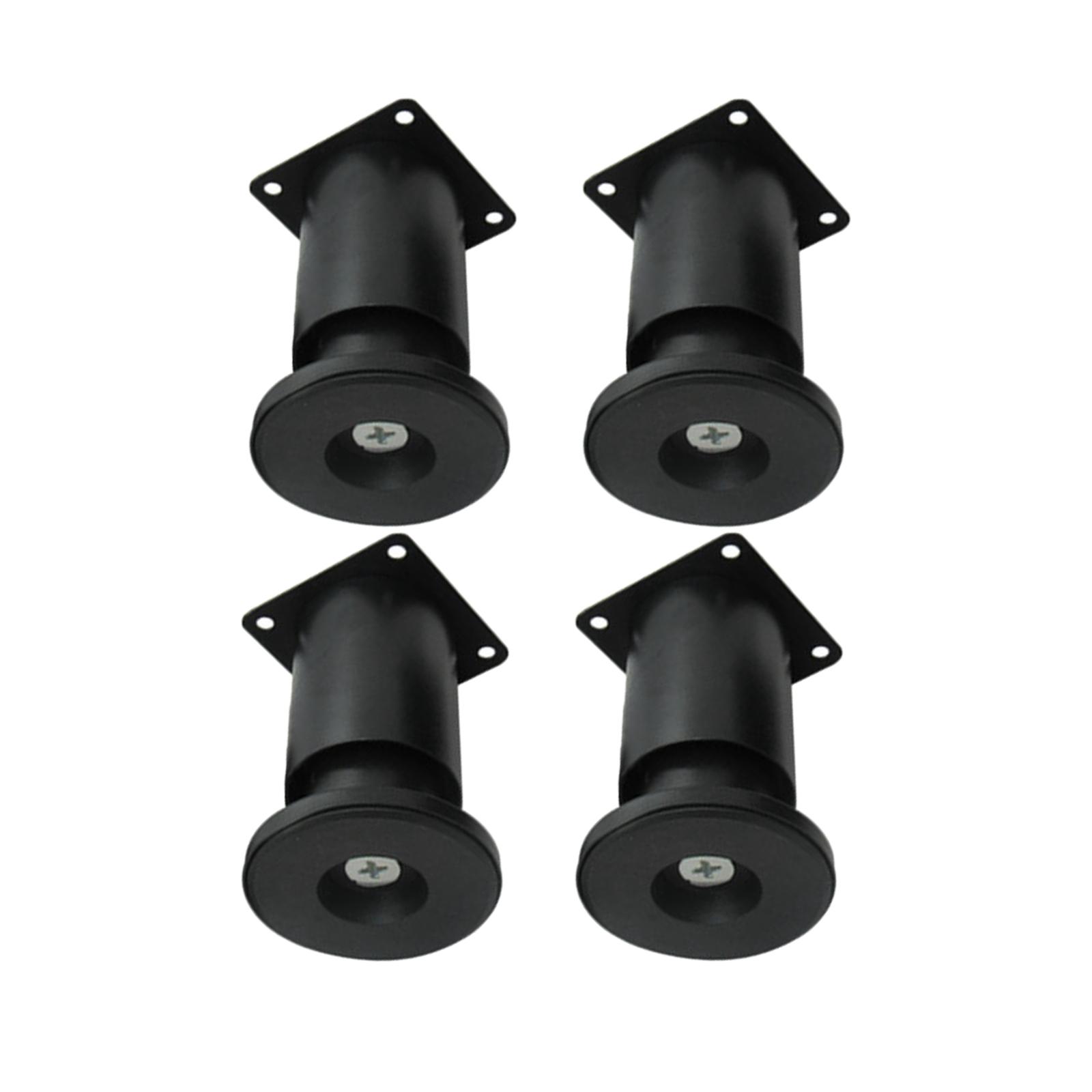 Magideal - 4X Patas De Pie De Gabinete, Altura Ajustable, Resistente, Fácil Instalación, Patas De Muebles, Patas De Soporte Para Cama, Pies Para Zapateros Y Toca Negro