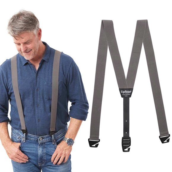 Tirantes HIKERS 130 cm Gris 2 unidades con Bucle de Cinturón de 3 Puntos