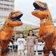 thumbnail image 4 of Disfraz inflable de dinosaurio Piamif para adulto, T-Rex, marrón, 4 of 8