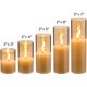 thumbnail image 2 of Velas sin Llama Eywamage Pack de 5 en Vidrio Dorado con Control, 2 of 3