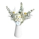 thumbnail image 2 of Ramo De Flores Secas, Ramo De Hojas De Eucalipto, Decoración De Mesa Para Fiesta En Casa, Regalo DIY, Violetas Blancas, 2 of 5
