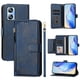 thumbnail image 1 of Funda tipo cartera para Negroview A52/A52 Pro con bolsillo con cremallera, tarjetero, soporte, correa para la muñeca y tapa de cuero azul, 1 of 5
