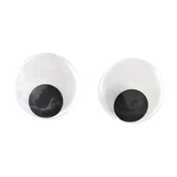 Magideal - Ojos Saltones Autoadhesivos Negros Con Efecto 3D Para Decorar, Ojos Móviles, Ojos Adhesivos Para Refrigeradores, Manualidades Y Fabricación De Muñecas Diámetro 12Cm