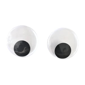 Magideal - Ojos Saltones Autoadhesivos Negros Con Efecto 3D Para Decorar, Ojos Móviles, Ojos Adhesivos Para Refrigeradores, Manualidades Y Fabricación De Muñecas Diámetro 12Cm