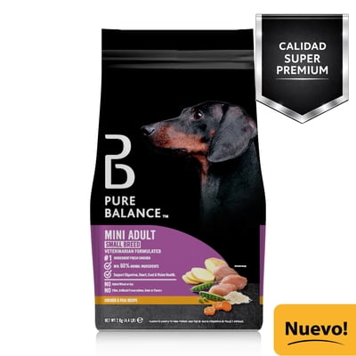 Super Premium - Alimento Seco Perro Adulto Raza Pequeña De Pollo Y Arvejas 2 Kg Pure Balance