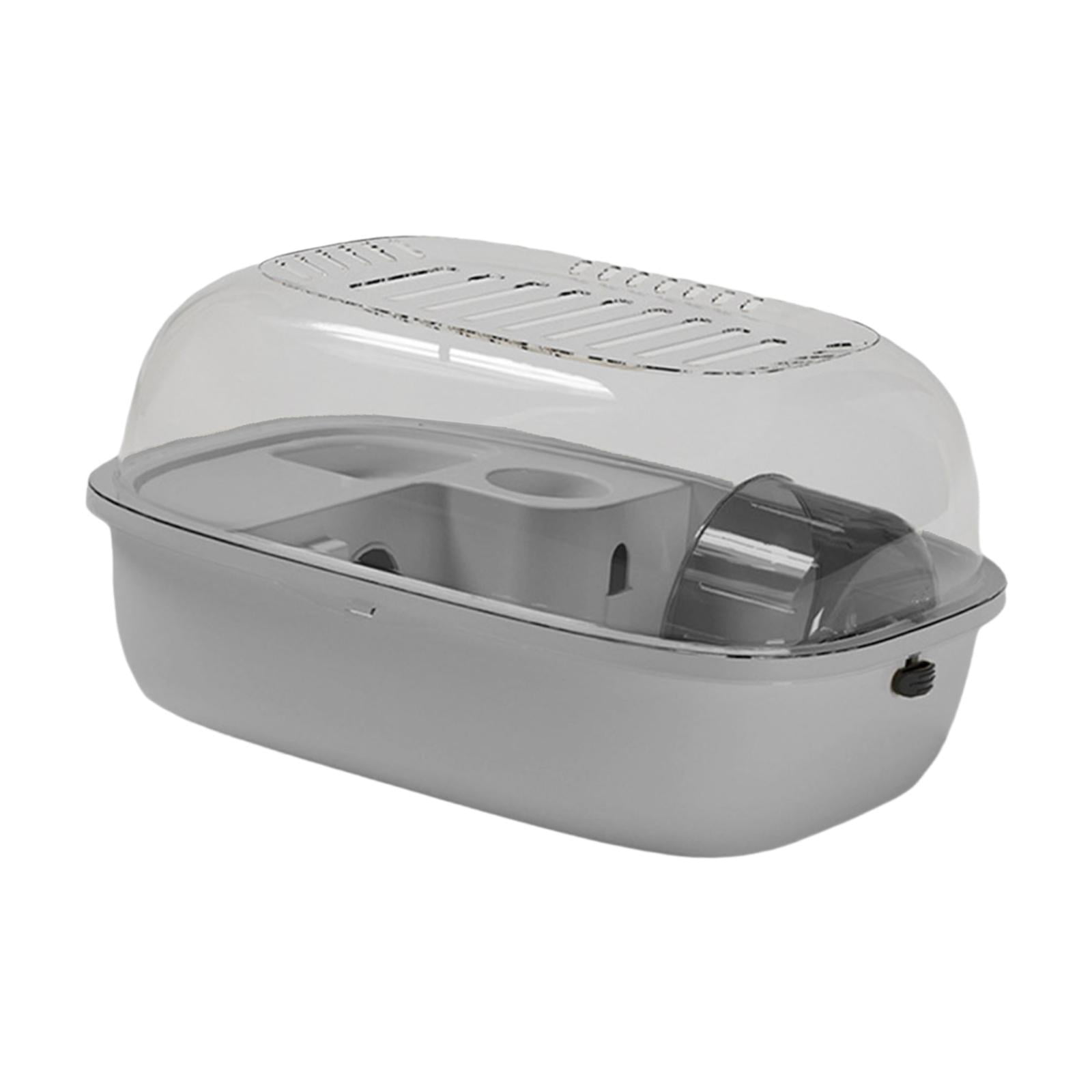 Jaula Para Hámster Con Parte Superior Abatible Para Animales Pequeños, Con Forma De Erizo Y Conejo, Color Gris