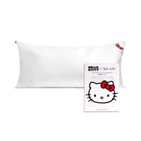 Funda De Almohada Satinada Kitsch X Hello Kitty, Tamaño King, Color Marfil