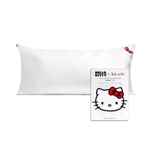 Funda De Almohada Satinada Kitsch X Hello Kitty, Tamaño King, Color Marfil