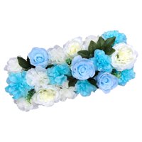 Magideal - Decoración De Pared, De Boda, Flores, Panel De Flores Artificiales, Telón De Fondo Para Ramo De Guardería, Habitación De Bebé, Decoración Para N Azul